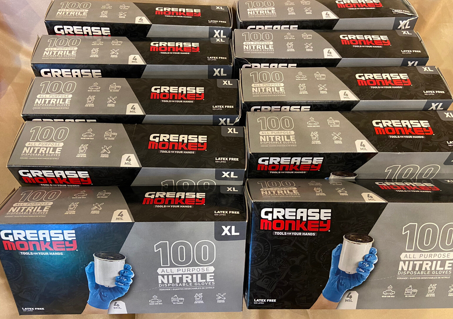 XL 4 mil 1000 NITRILE Disposable Gloves Latex-Free Powder-Free All-Purpose Blue
