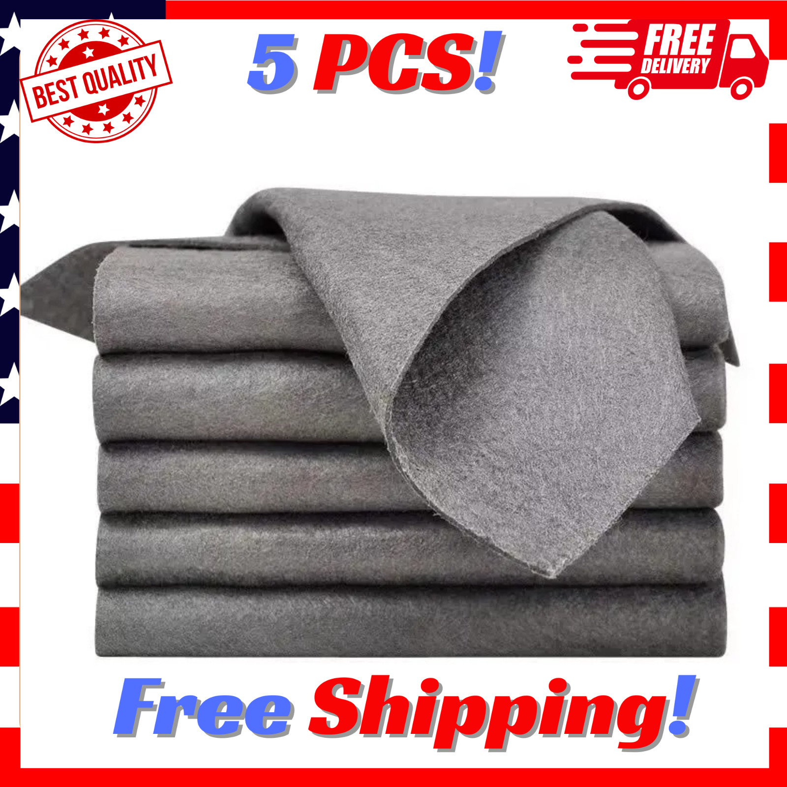 5Pcs Thickened Magic Cleaning Cloth Streak Free Microfiber Cleaning Reusable Rag