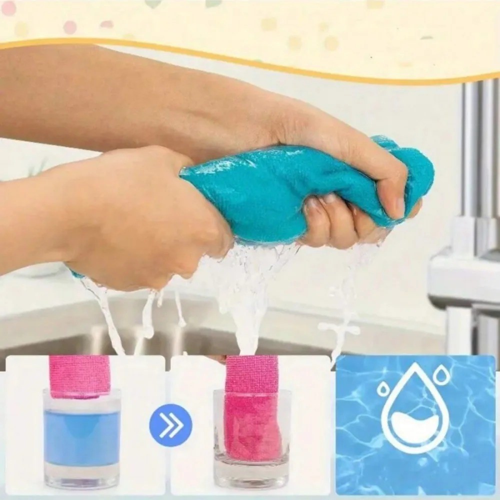 1/3/5/10Pcs Microfiber Cleaning Cloth Set Multi-colors