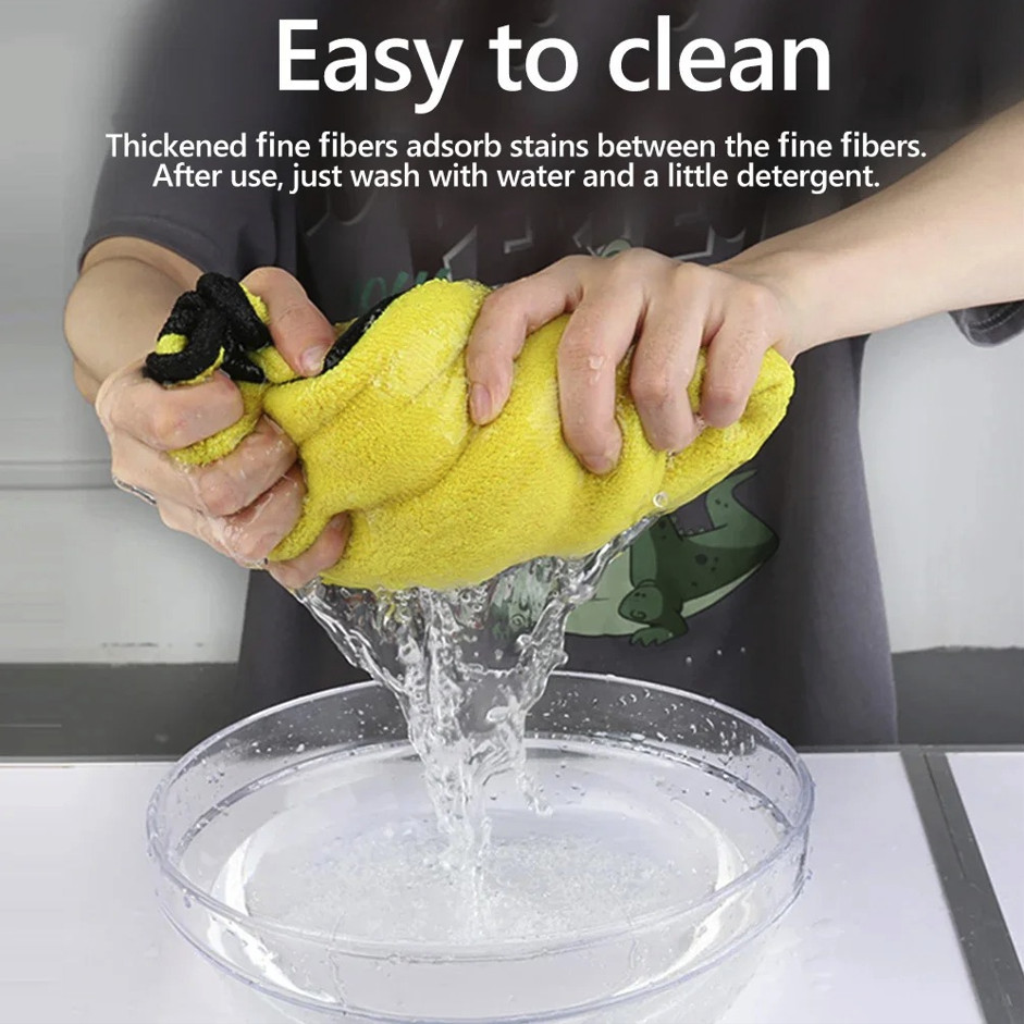 3pcs Microfiber Car Cleaning Towels: Absorbent Wash & Drying Detailing Cloth