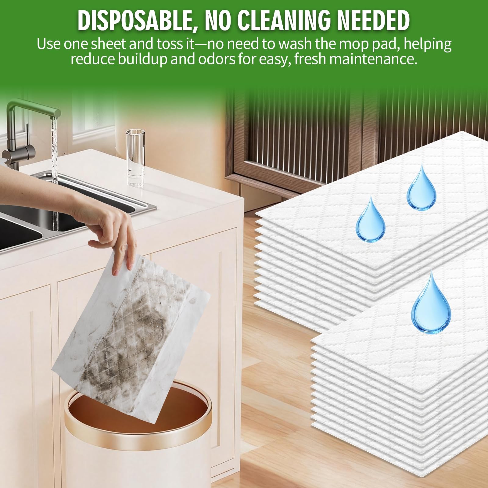 36 Count Heavy Duty Wet Pad Refills, Compatible with Swiffer Sweeper Mop & Cl…