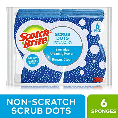 Scrub Dots Non-Scratch Scrub Sponge, For Washing Dishes 6 Count (Pack of 1)