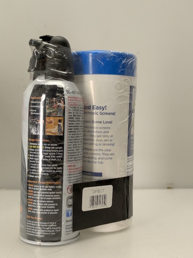Falcon Dust-Off 10oz Duster Dust & Lint Remover and 80 CT Wipes Air Duster Combo