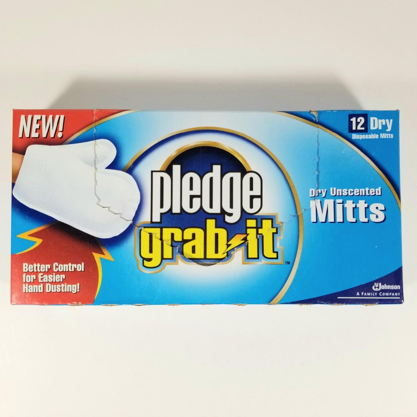 Pledge Grab It Dry Unscented Disposable Hand Dusting Mitts Open Box 10 Ct not 12