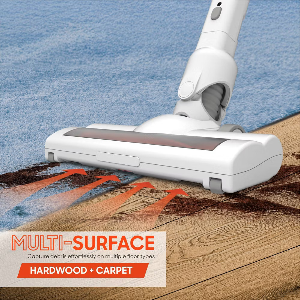 Sharper Image Powerslim Corded Handheld and Stick Vacuum White