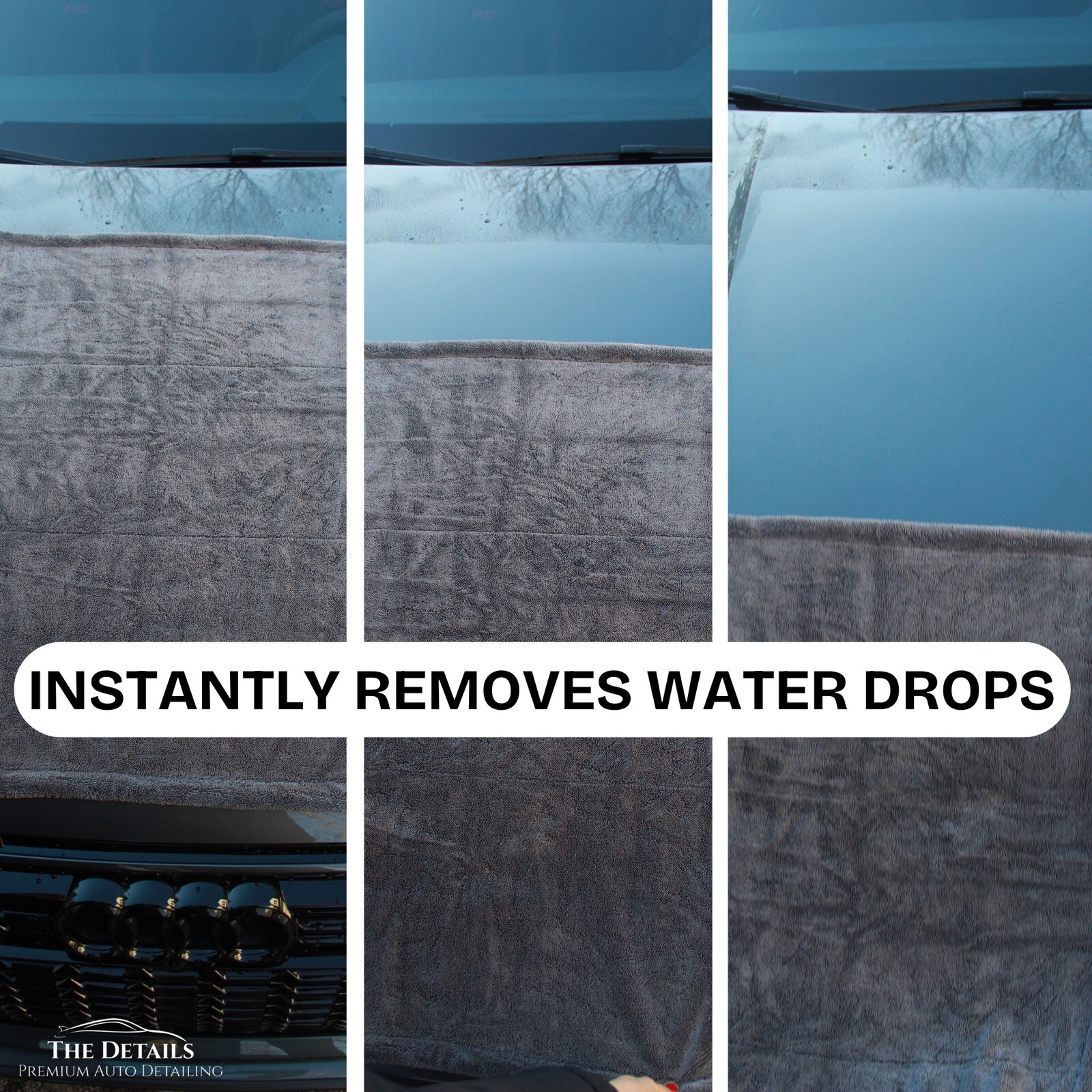 The Details Auto Microfiber Car Drying Towel 36”x24” 1,400GSM, Extra Large