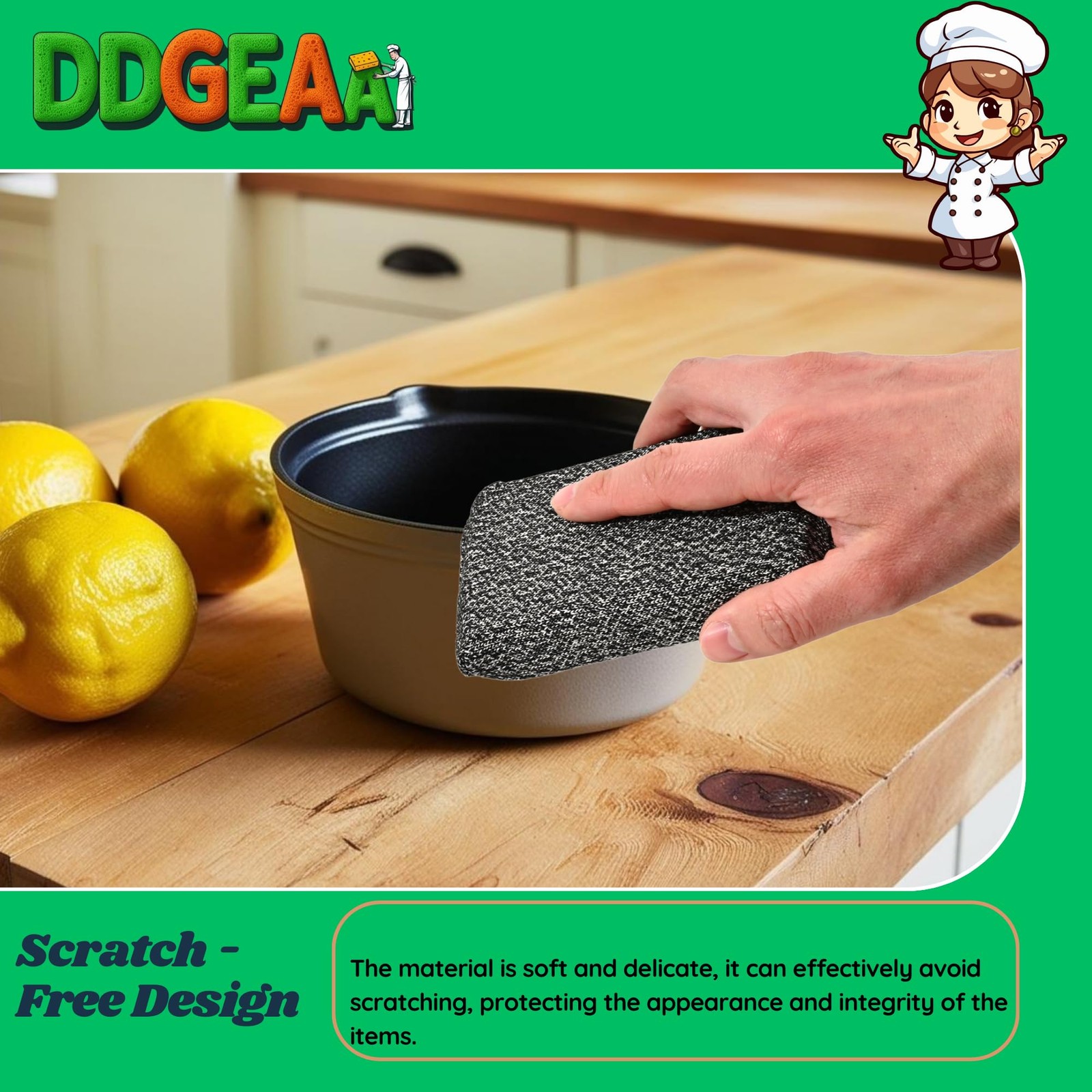 Heavy – Duty Kitchen Sponge – 20 Times More Durable, Scratch Free, Suitable f…