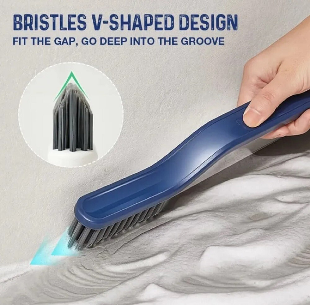 2-in-1 Floor Seam & Corner Gap Cleaning Brush – Multifunctional for Kitchen Bath