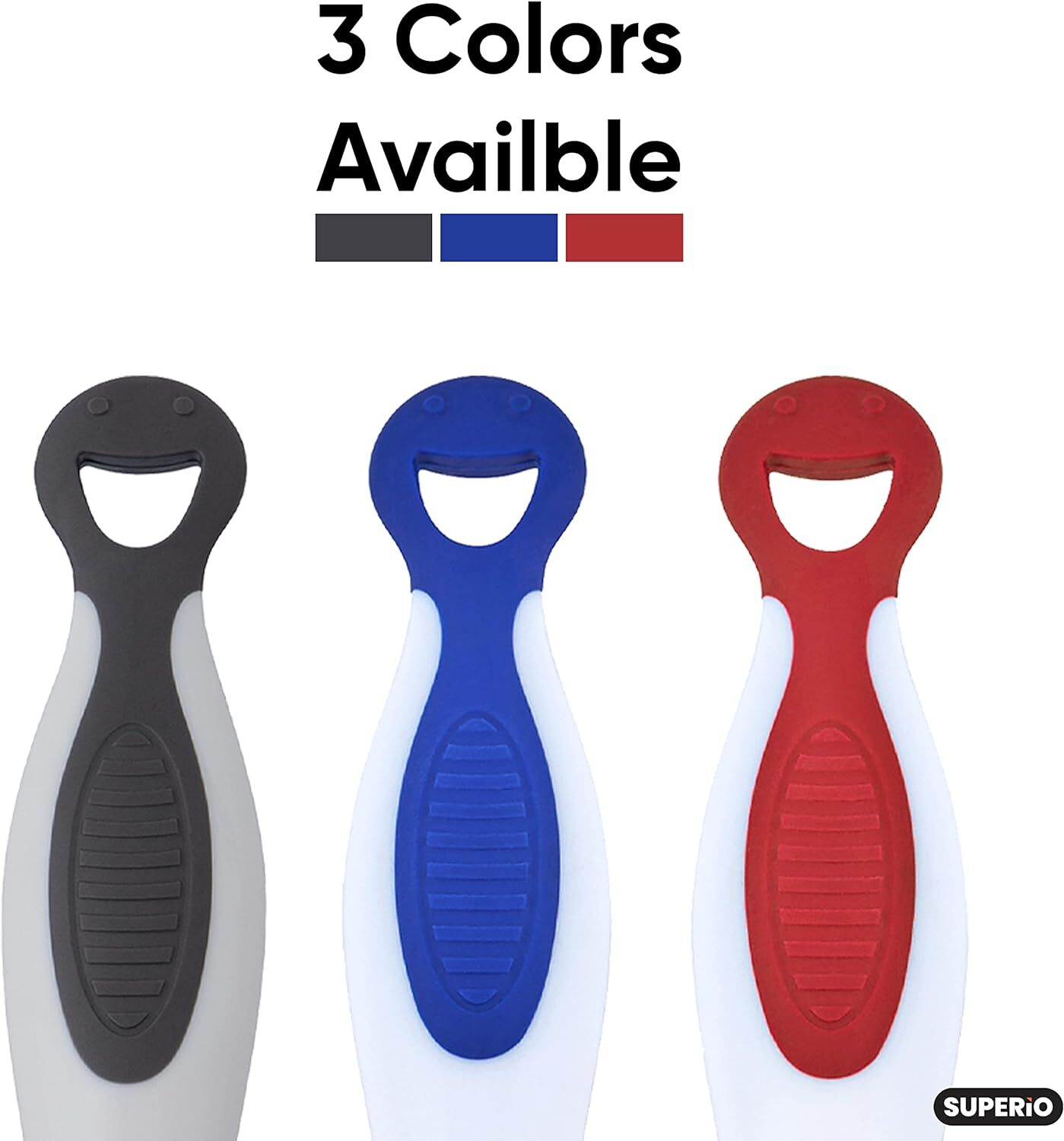 Superio 6″ Window Rubber Squeegee with Hanging Loop, 2 Pack, Red and Gray