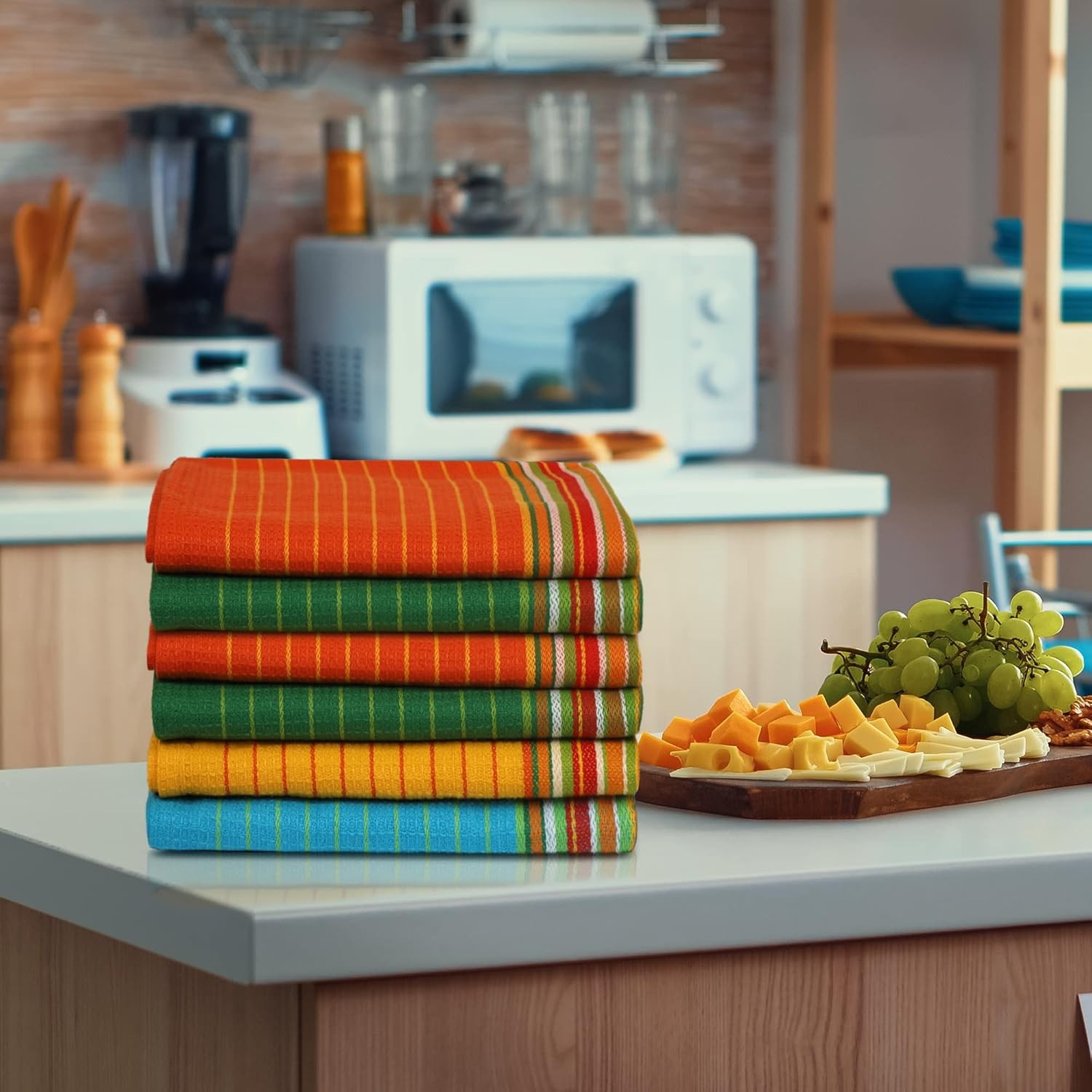 Kitchen Towels 100% Cotton Dish Towels for Kitchen(Set of 12)20”x30” Dish Cloths