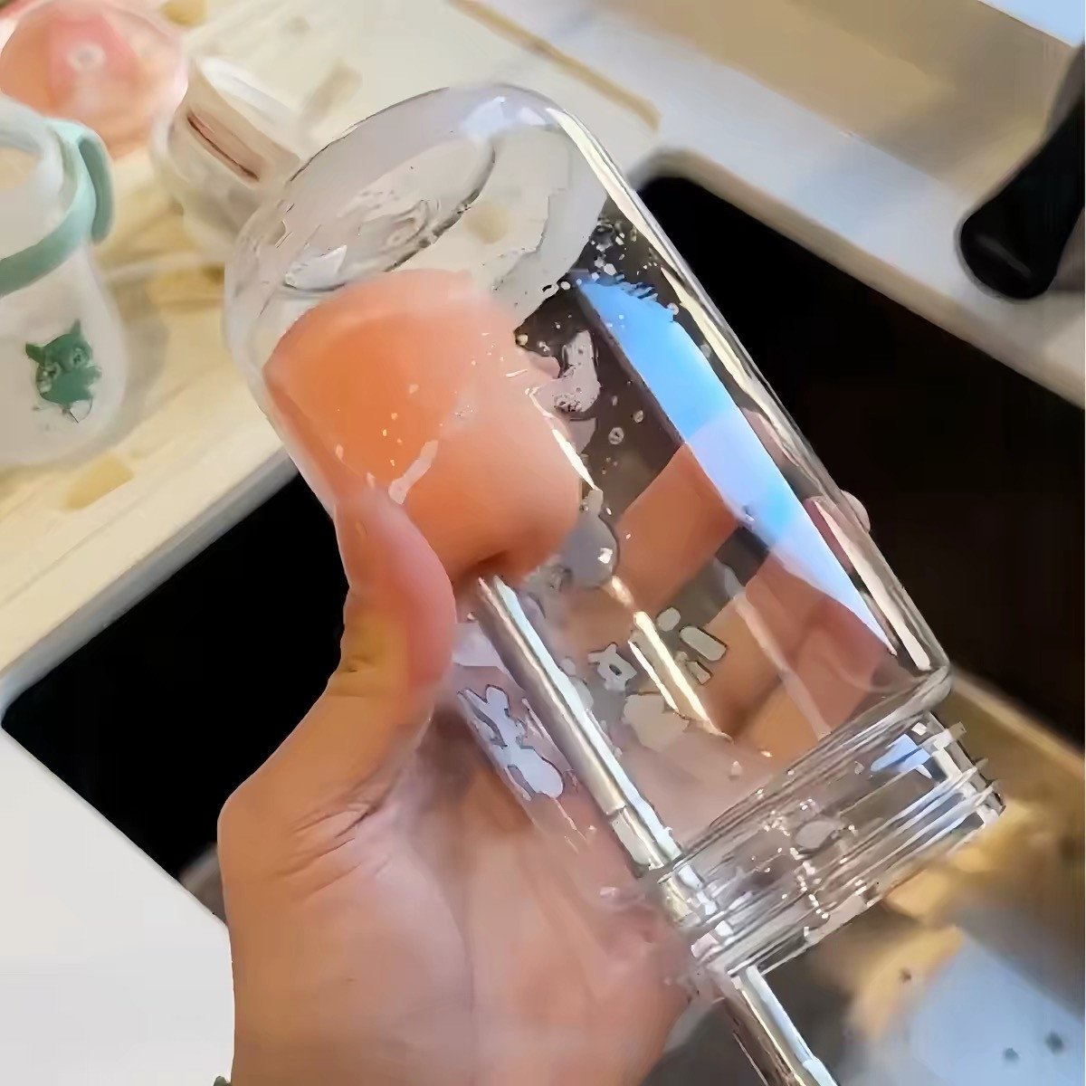 3 in 1 Portable Scalable sponge cup brush, Cup Cover Cleaning Brush Household