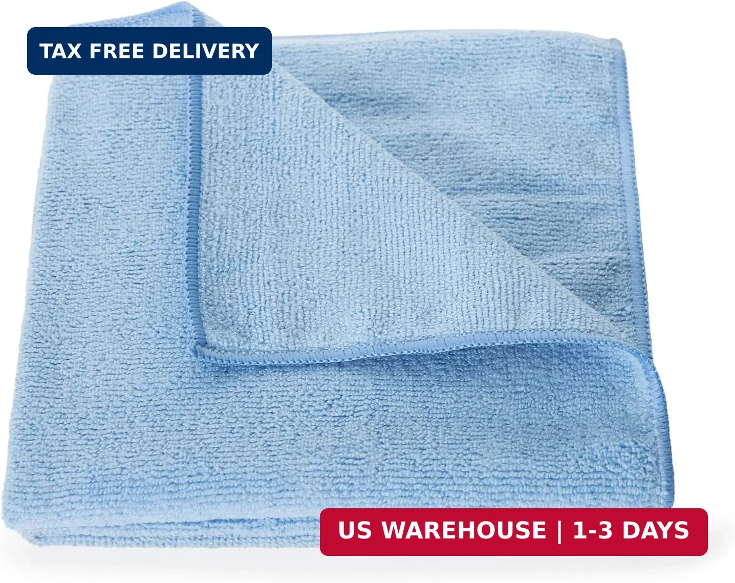 Microfiber Towel – 16×16 in, 80/20 Polyester-Polyamide Blend, Overlock-Stitched
