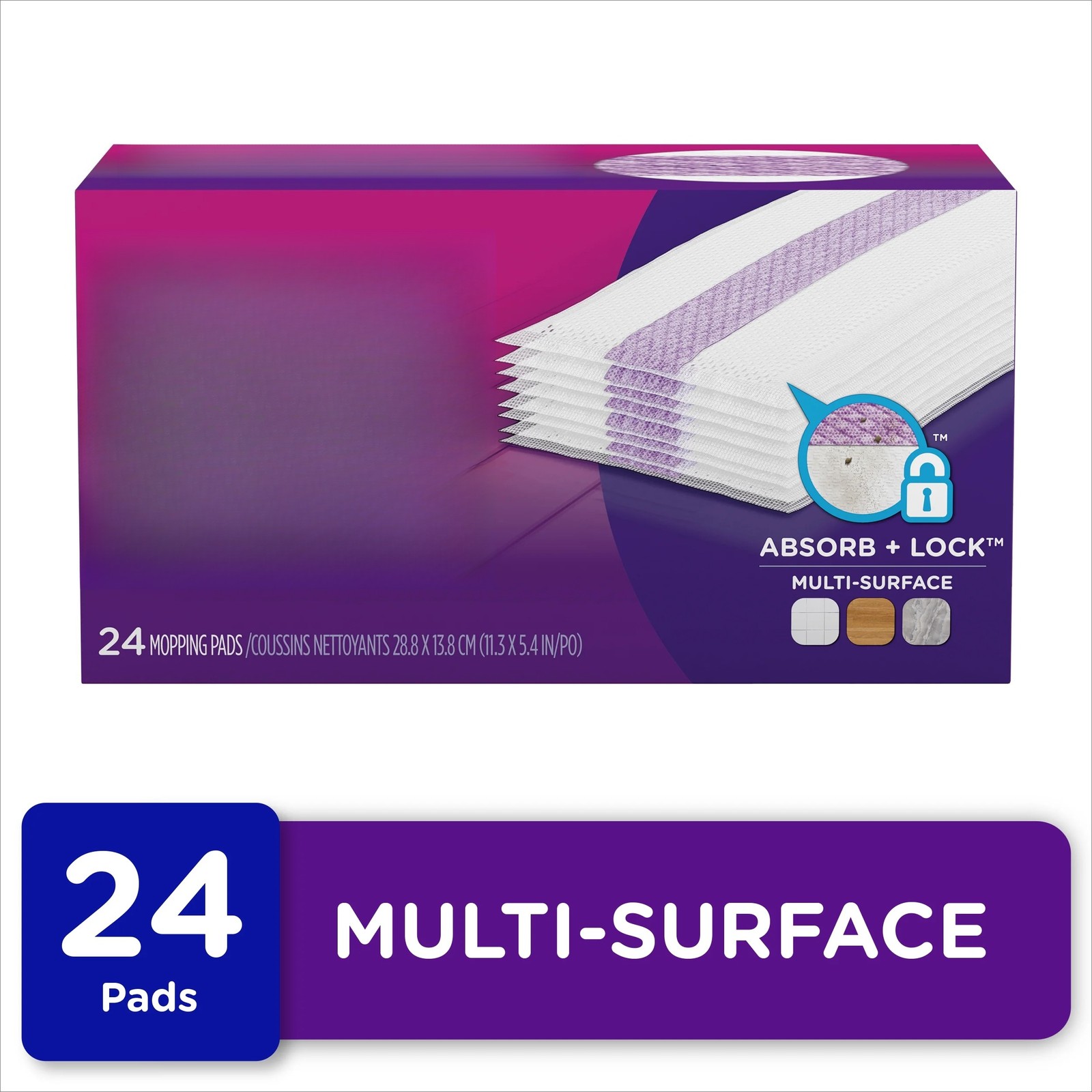 Wet Jet Pad Refill, Unscented, 24 Count
