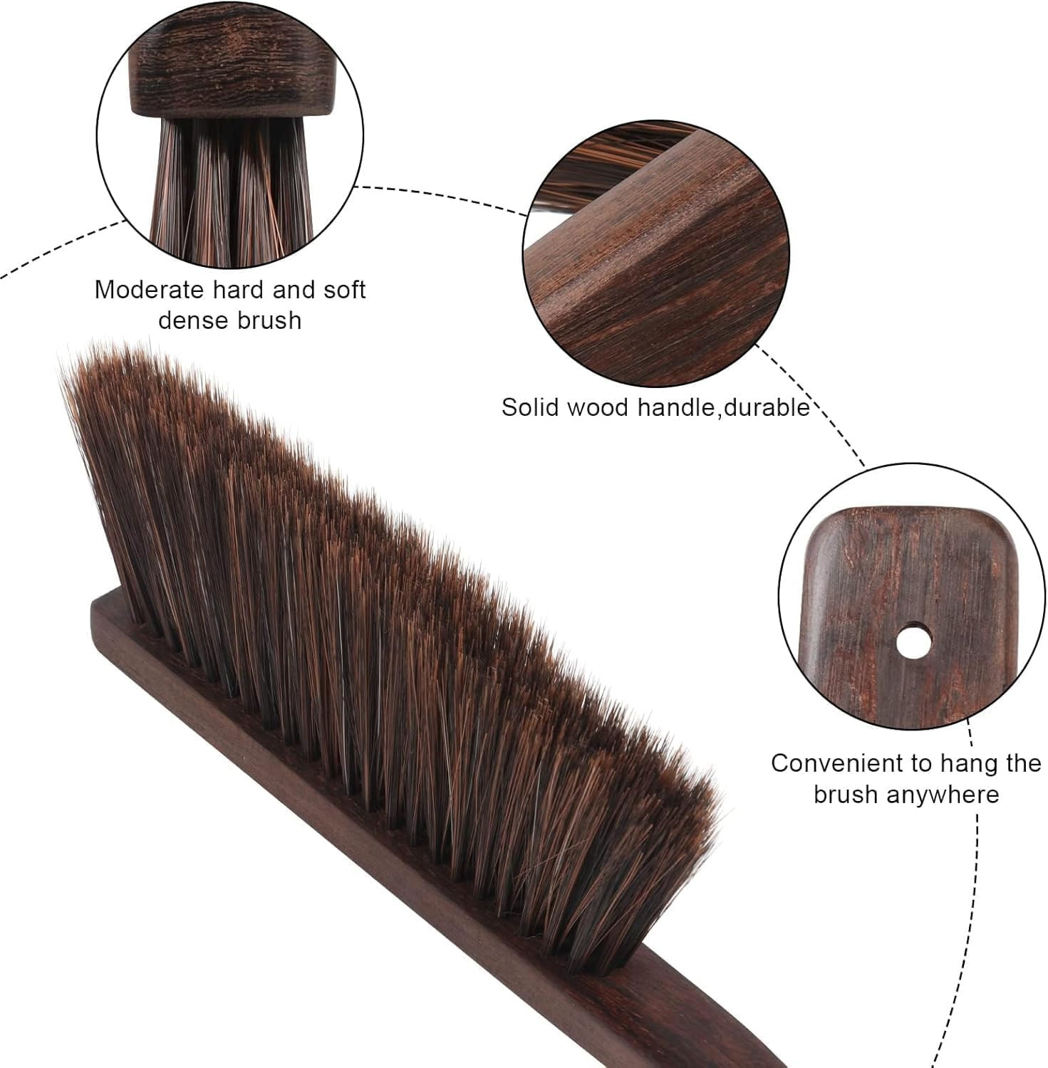 17In Extra Large Dust Pan and Brush Set,Commercial Heavy-Duty Dust Pans and Wood