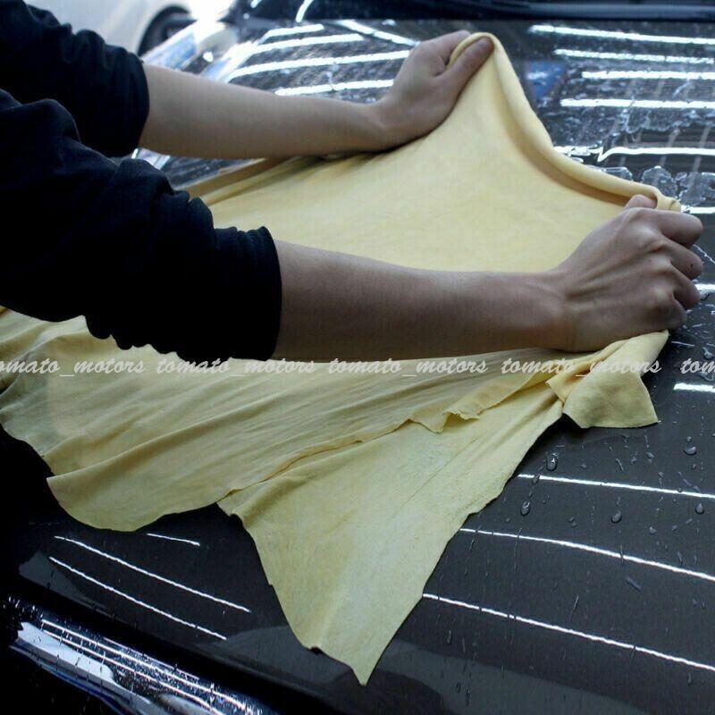 Natural Suede Leather Car Cleaning Cloth Car Wash Easy Absorbent Dry Suede Towel