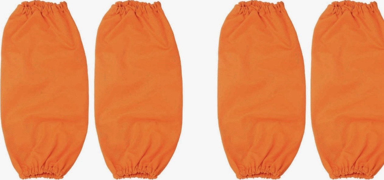 Orange Flannel Cleaning Arm Sleeves Easy Grip 4-Pack One Size 15.75″ x 7.87″
