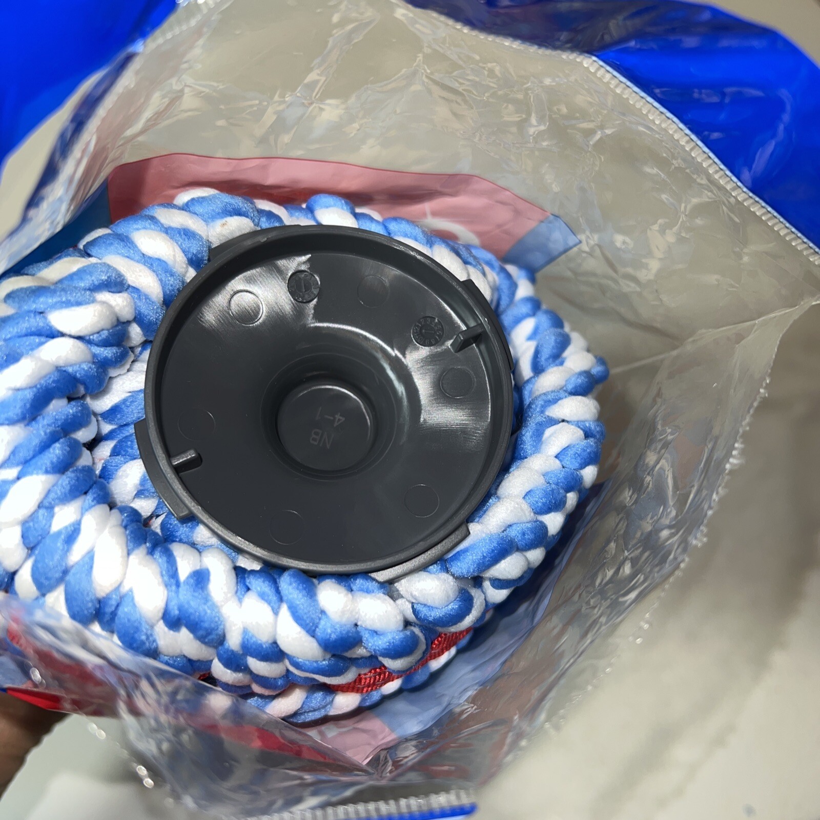O-Cedar Microtwist Mop Refill NEW Opened Package Red Blue and White
