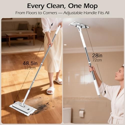 Disposable Dust Mop with Mini Sweeper Mop,2-in-1 Disposable White(11″*4.5″)