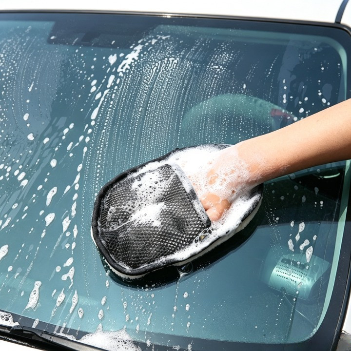 2 Pack Premium Car Wash Mitt Soft Plush Cleaning Gloves Scratch Free Auto Care
