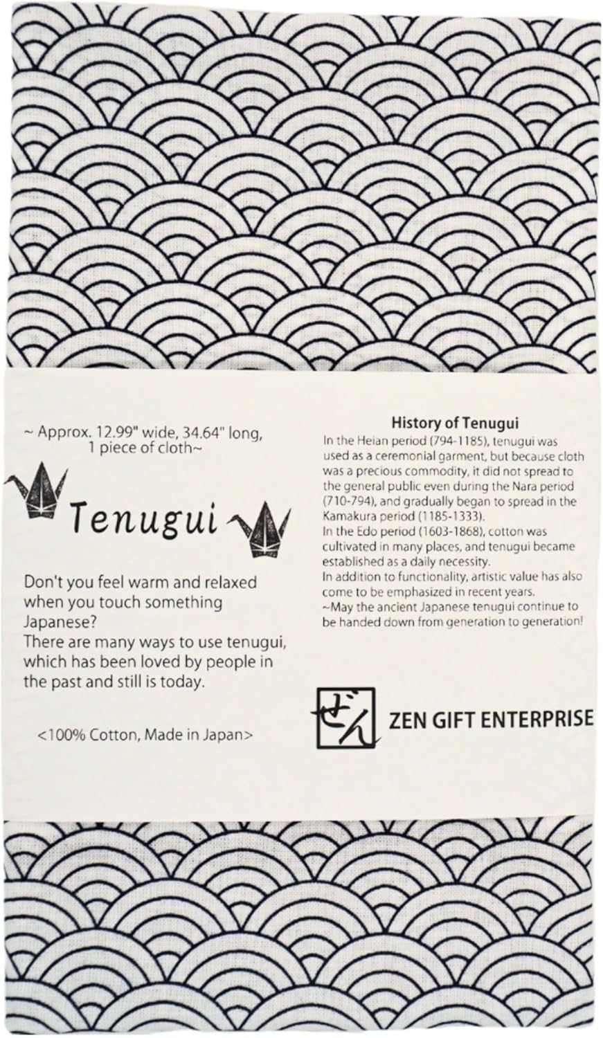Tenugui Traditional Towel Made in Japan Fray Prevention 100% Cotton Eco Friendly