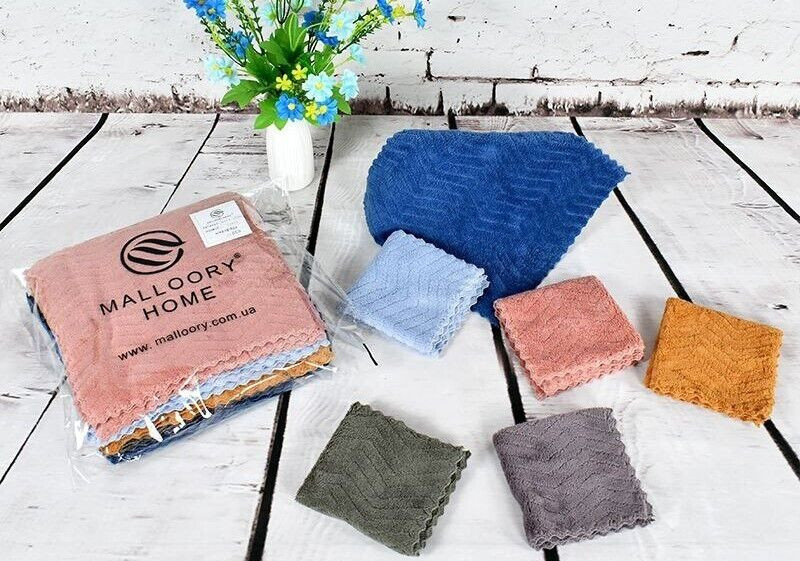 20pcs of 10×10 in microfiber soft absorbent kitchen cleaning towels, rags
