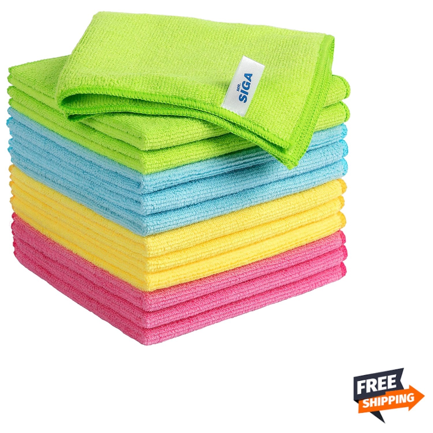 Microfiber Cleaning Cloths Pack of 12 Large Ultra Soft Absorbent Streak-Free