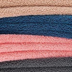 8-Piece Soft Microfiber Towel Set Incredibly Absorbent Lightweight Quick Dry and