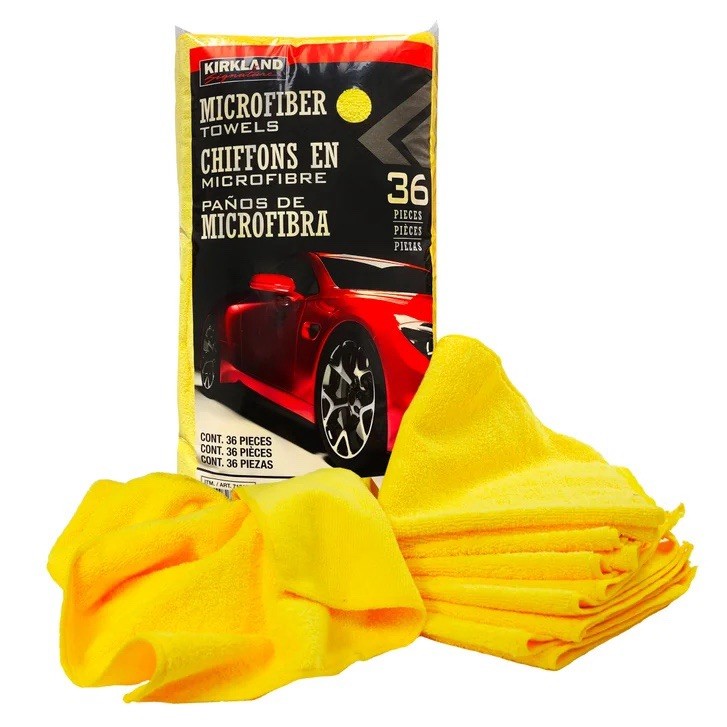 Kirkland Signature Microfiber Towel Case, Yellow 324-count