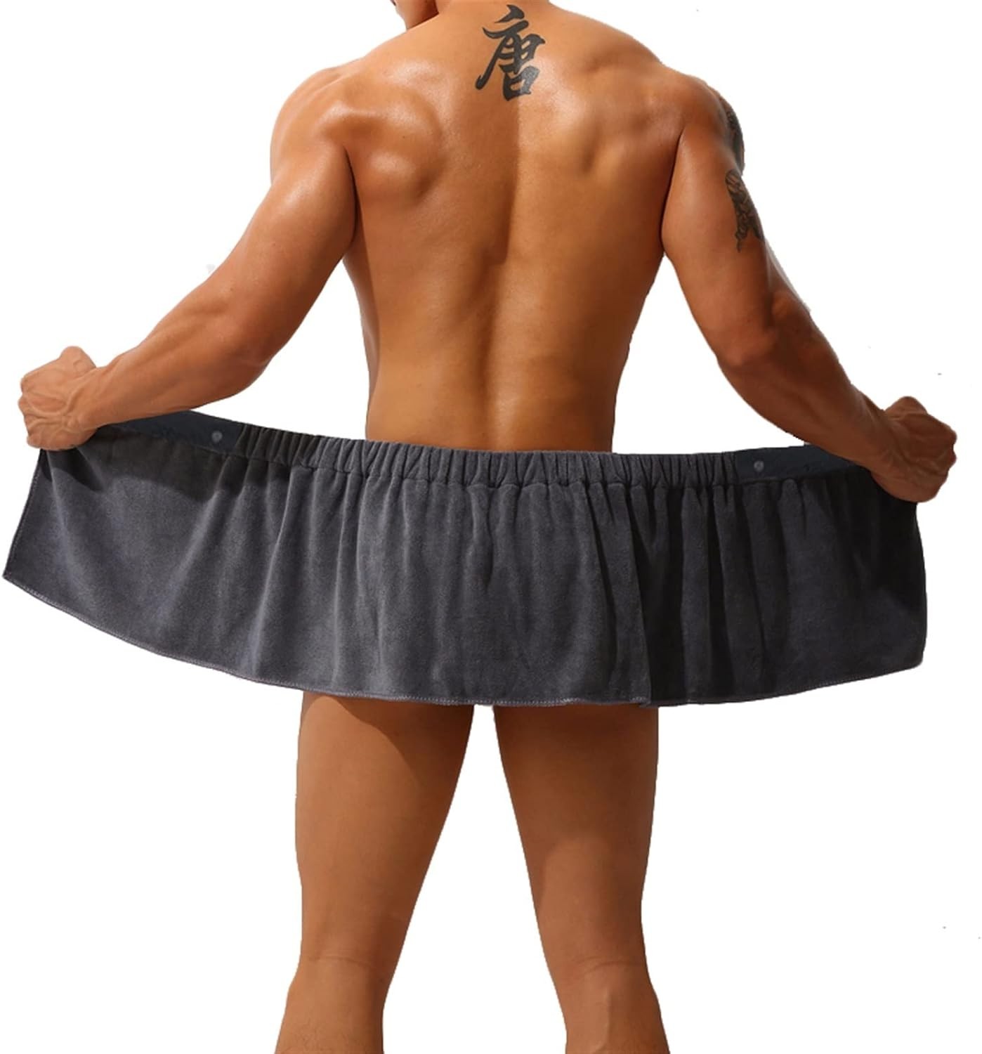 Men Soft Wearable Bath Towel Short Pants Soft Mircofiber Swimming Beach Towel