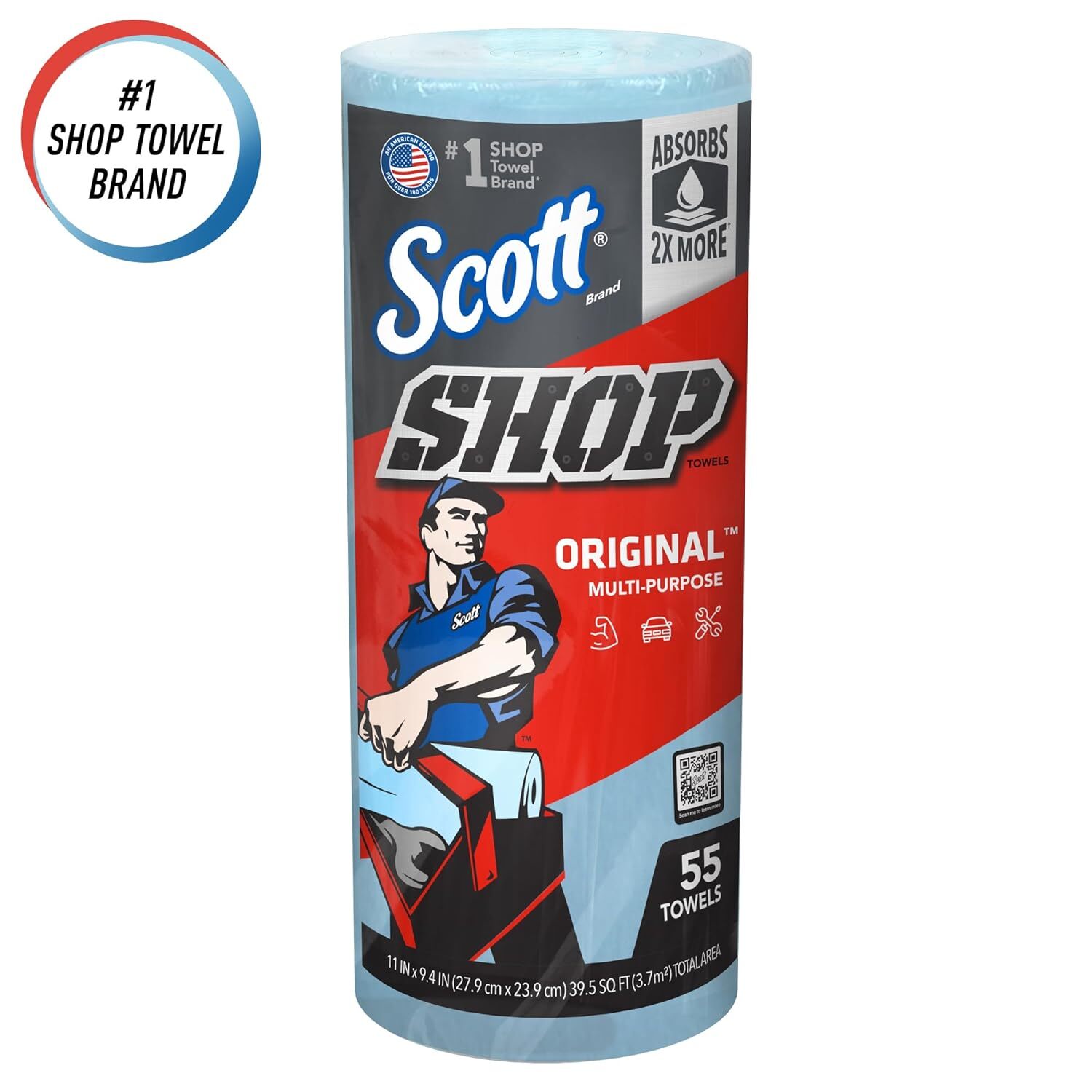 Scott Shop Towels Original (75130) Blue Shop Towels 1 Roll/Pack 12 Packs/Case US