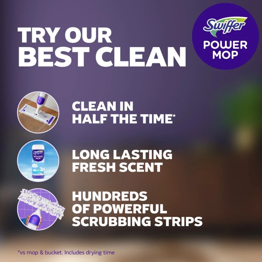 Swiffer Power Mop Set, Tile/Vinyl/Laminate/Wood Cleaner