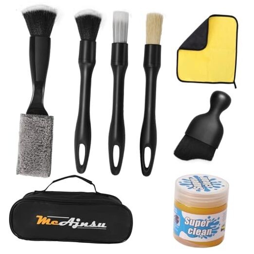 8-Piece Car Interior Detailing Kit – 160g Non-Sticky Gel (128% More Than 70g),