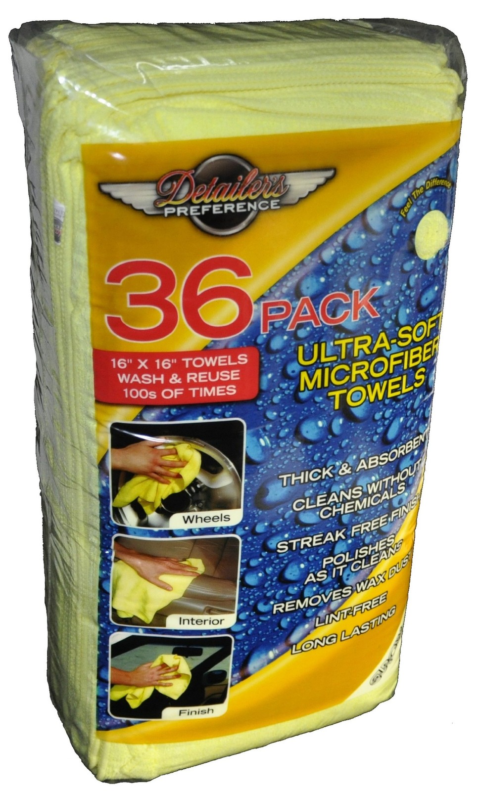 Eurow Microfiber Premium 16In X 16In 350 Gsm Cleaning Towels 36-Pack