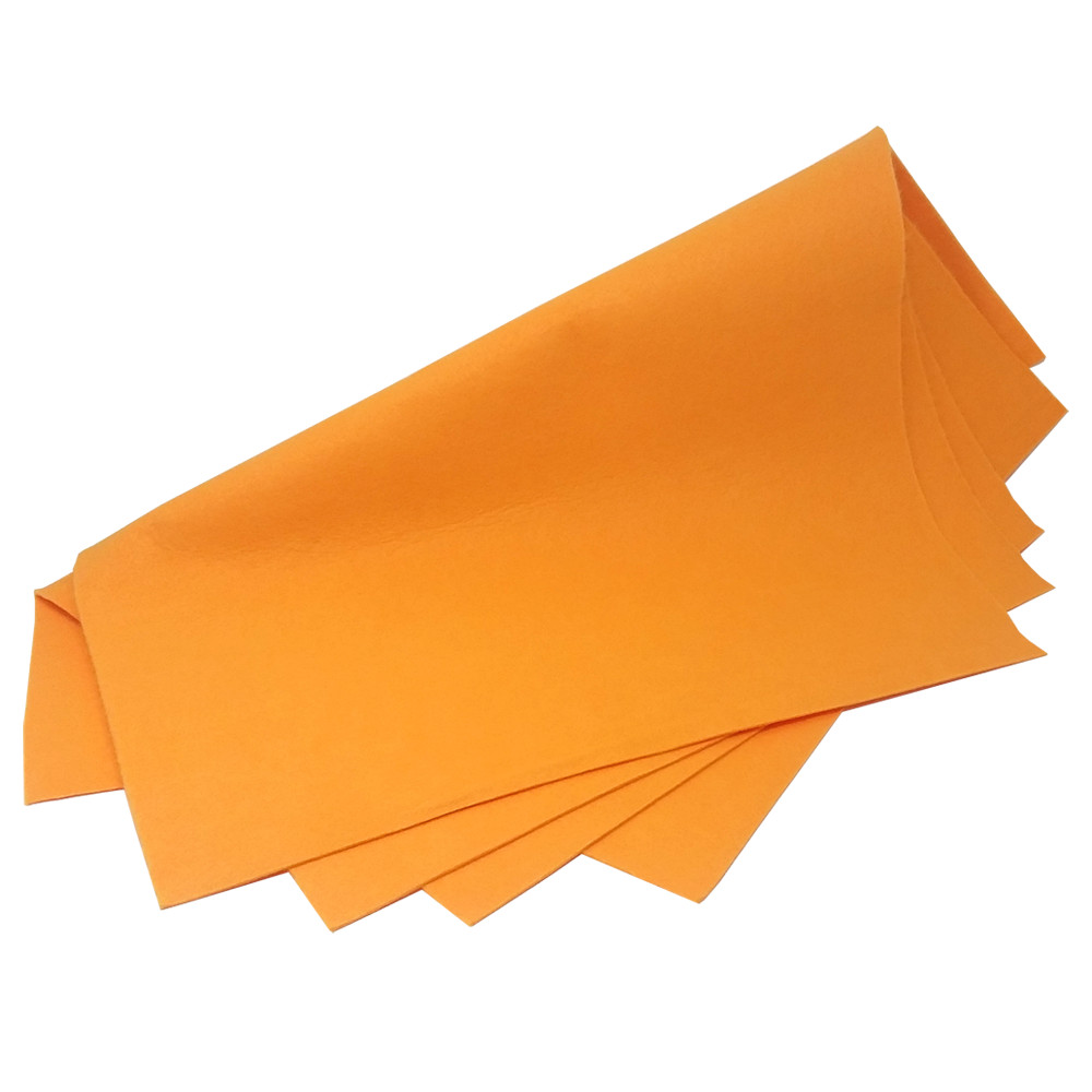 German Shammy Cloths 27 in X 19.75 in. Orange,Super Absorbent Shop Home – 5 PACK