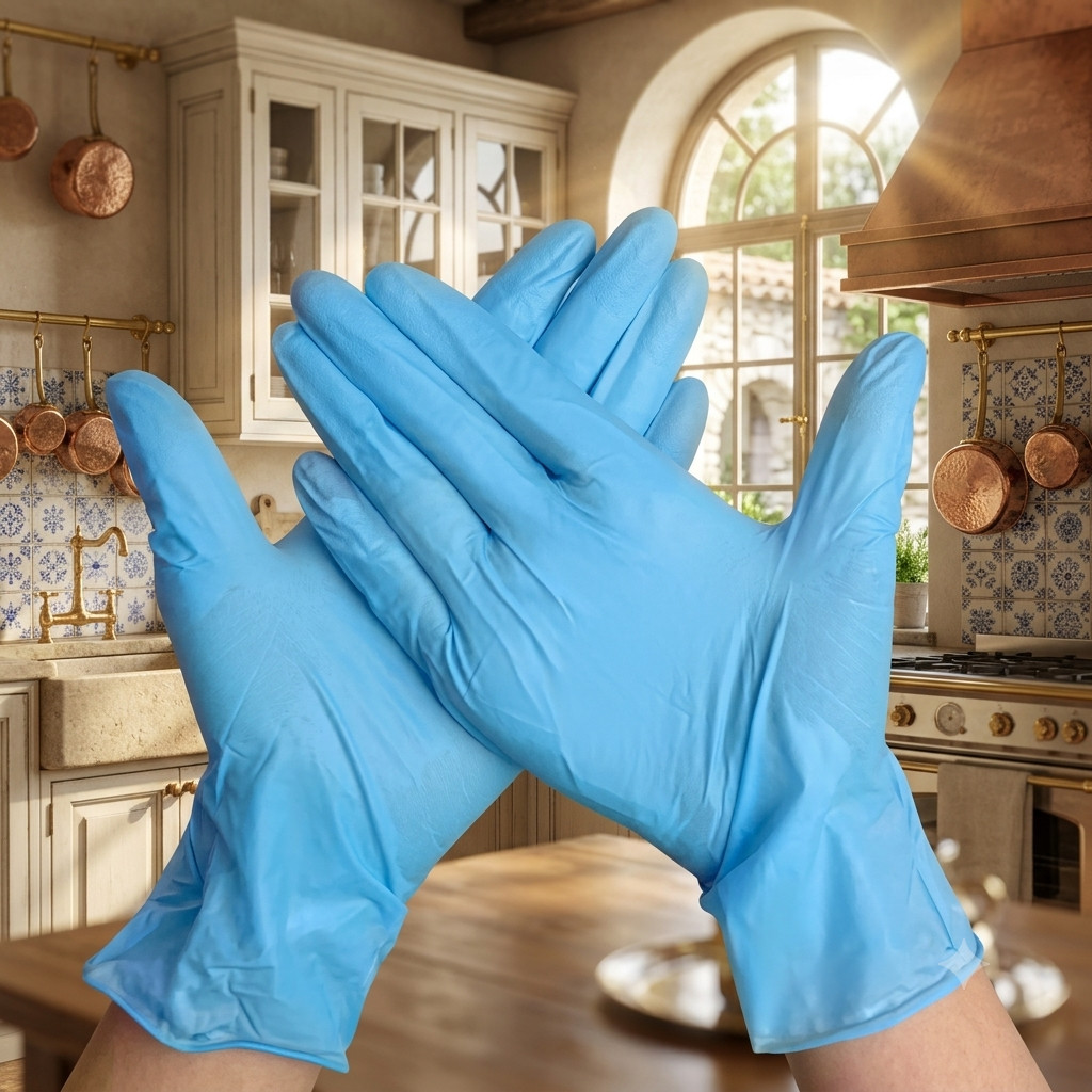100 PCS Disposable Nitrile Gloves Powder Free Latex Free Exam Grade Gloves