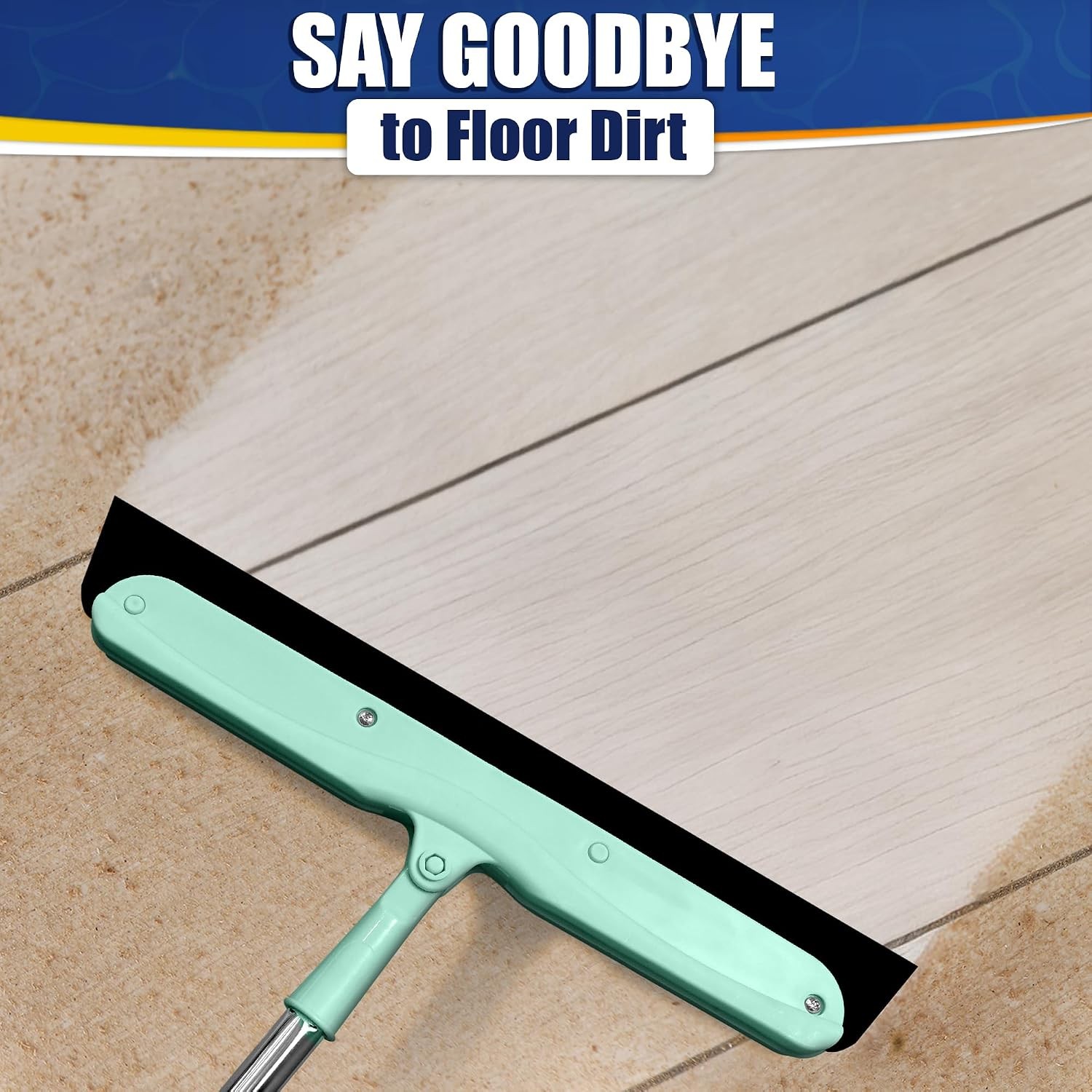 Floor Squeegee – 34.5″ Telescoping Squeegee for Window Cleaning with Durable