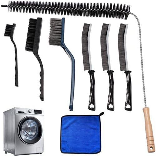 8 Pack Washing Machine Cleaning Brush, Dryer Vent Cleaner Kit, Flexible Dryer…