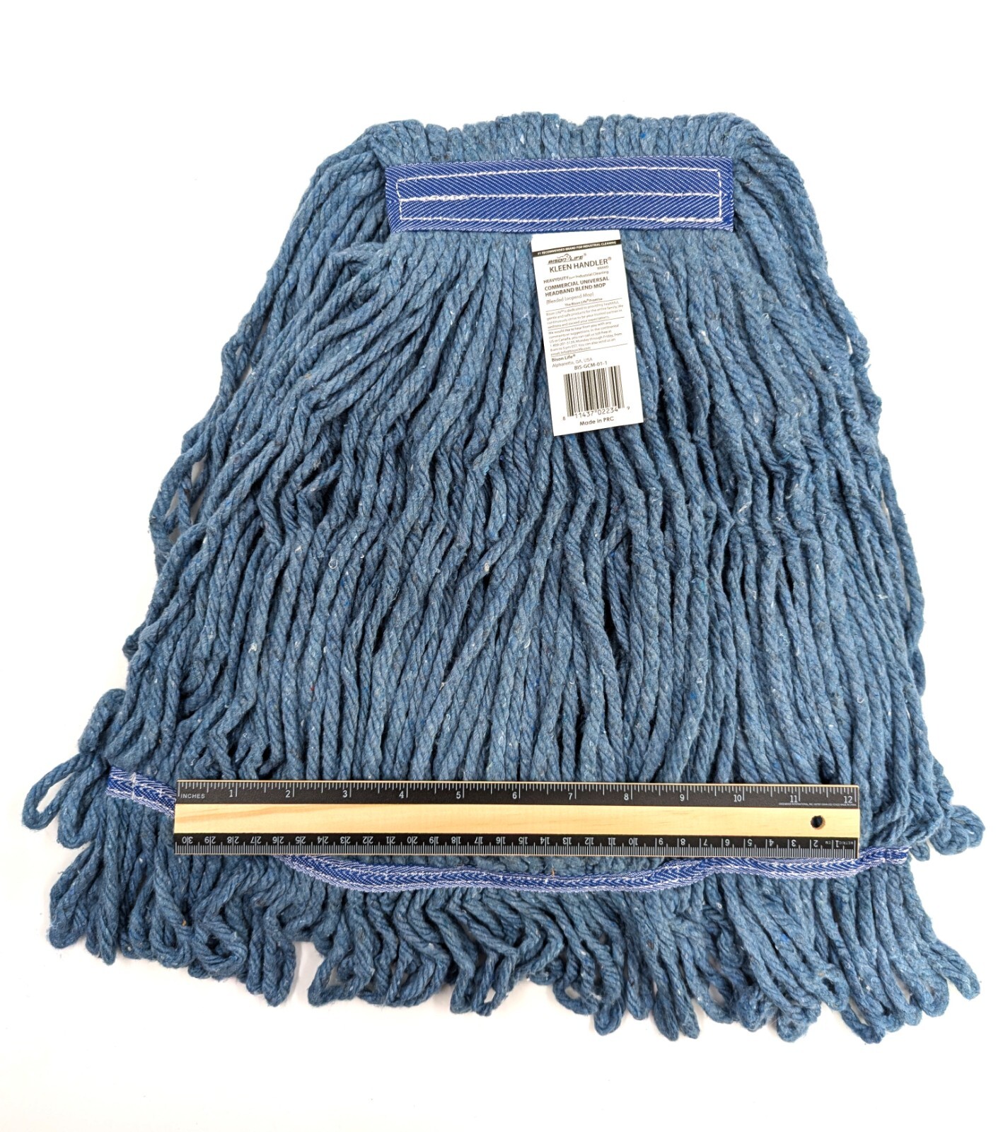 3 Kleen Handler Commercial Mop Head Refills, 6” Universal Headband, Cotton Blend