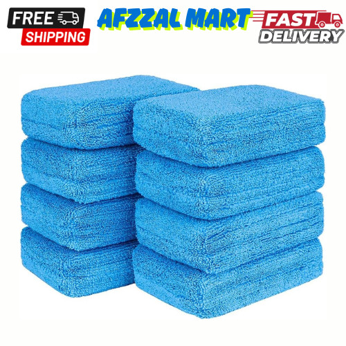 Microfiber Applicator Pads, Scratch-Free Car Wash Sponge for Cleaning, Premium W