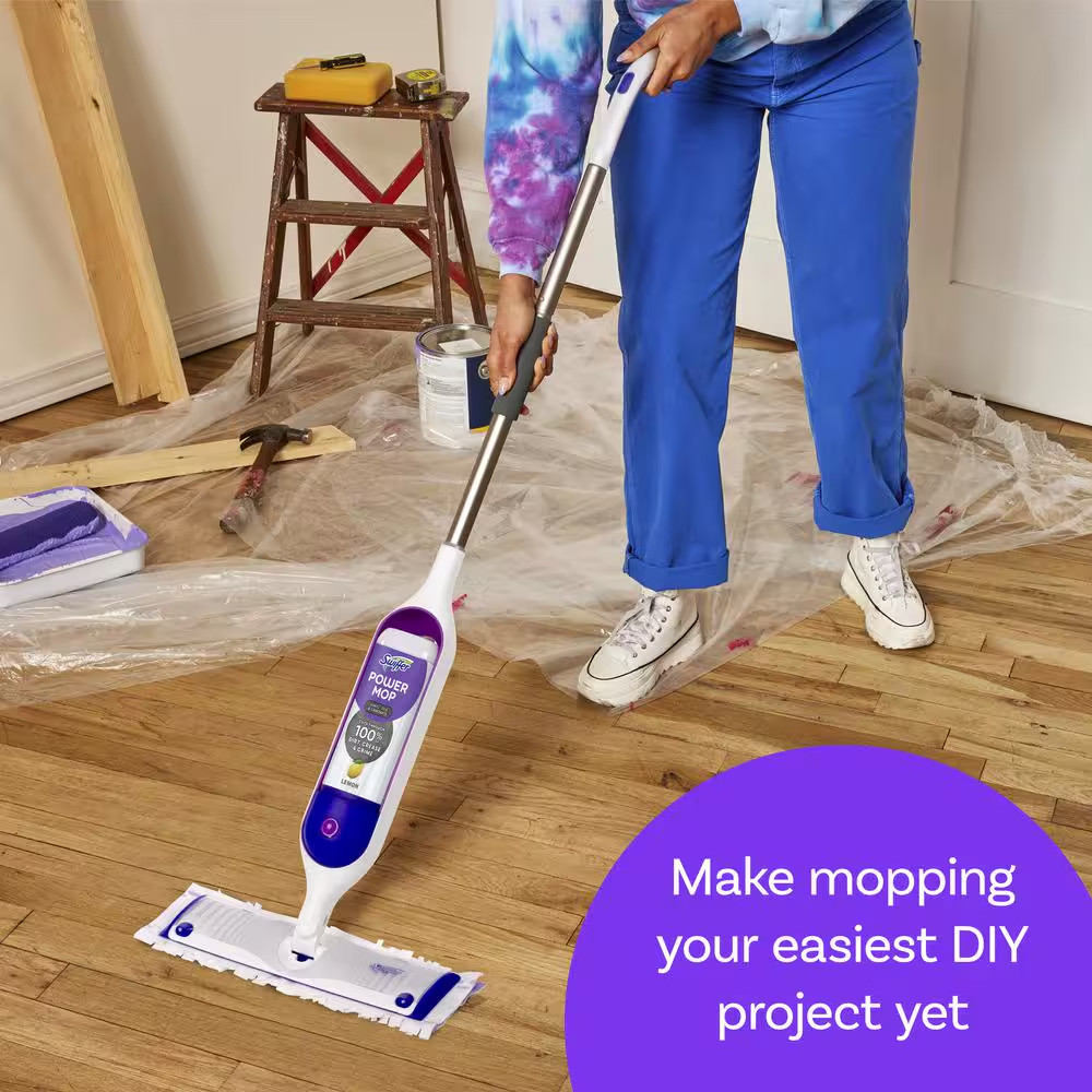 Power Mop Vinyl, Tile and Laminate Floor Starter Kit (1-Power Mop, 2-Pads, Clean