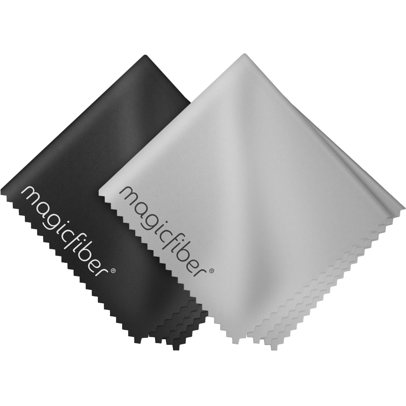 MagiicFiber 2 Pack High Density Microfiber Cleaning Cloths for Glass Screens