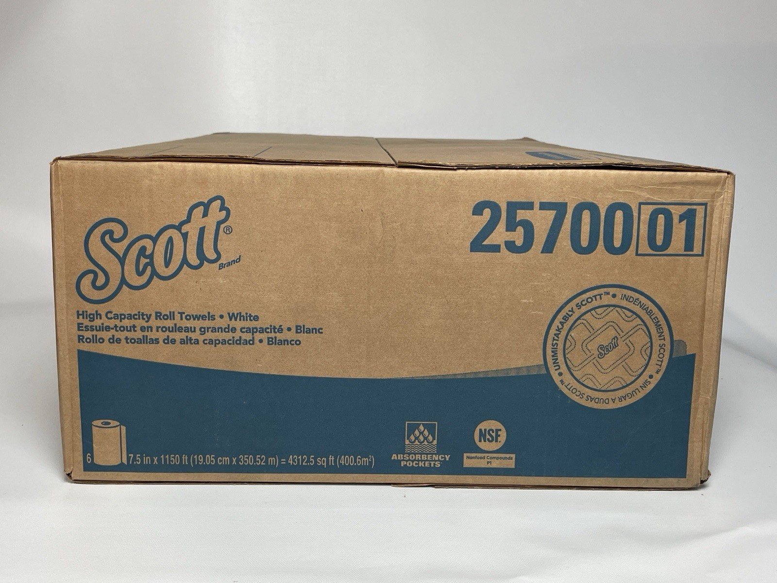Scott Pro Hard Roll Paper Towel for MOD Dispenser 6 White Rolls/Case 6,900’/Case