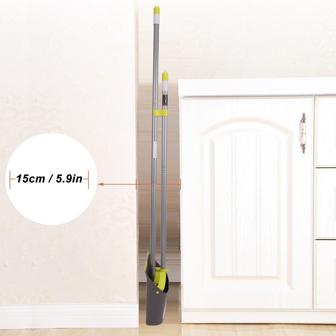 TreeLen Broom and Dustpan Set, TreeLen Broom with Dust Pan with Long Handle C…