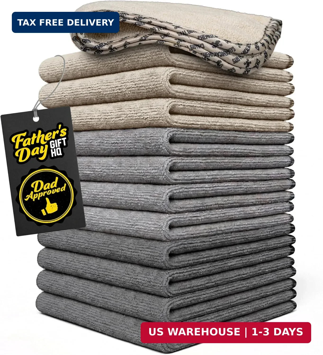 Chemical Guys AllSwipe Multi-Purpose Microfiber Towels for Cars, Microfiber Clea
