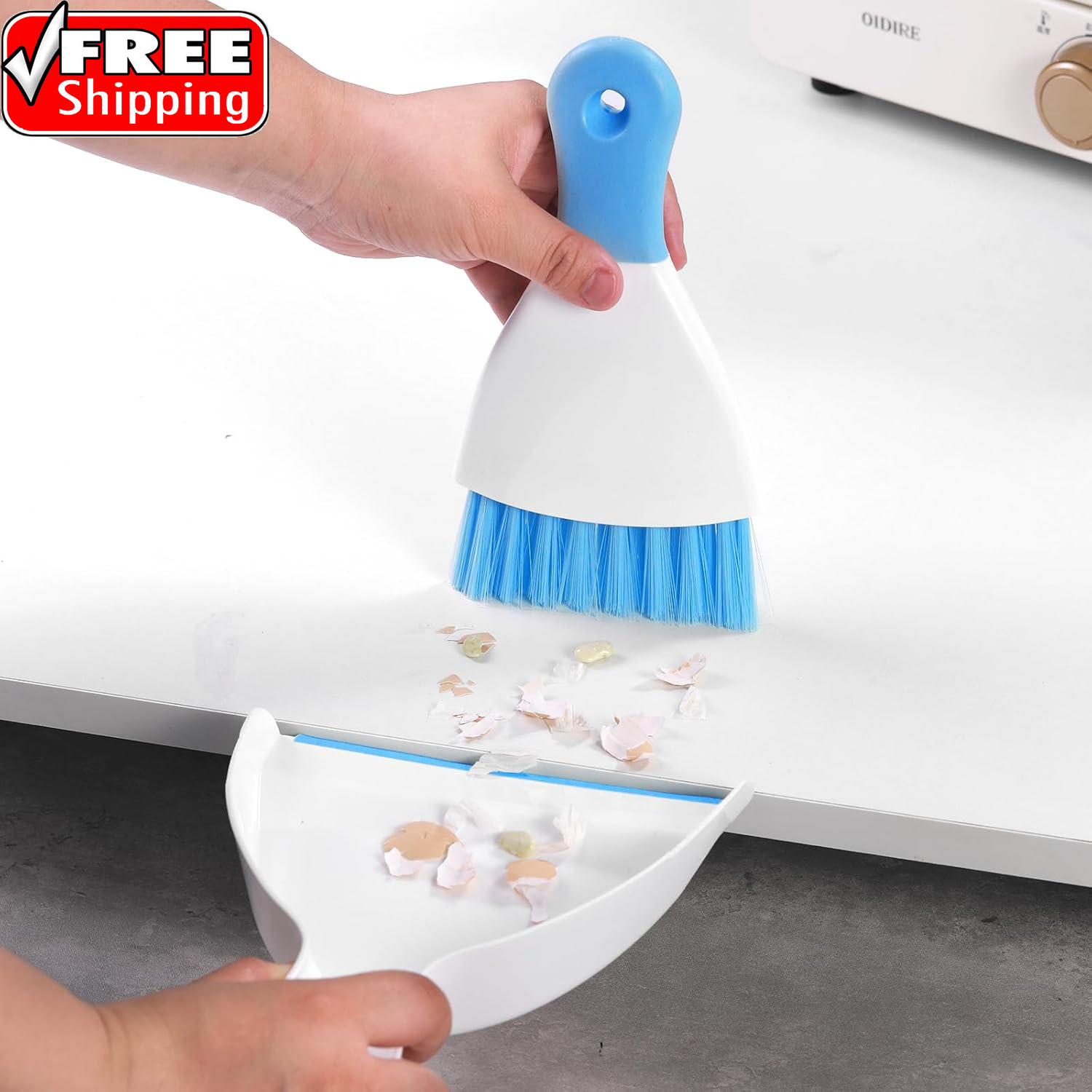 Mini Dustpan and Brush Set 2 Pack, Small Broom and Dustpan Set Dust Pan and Mini