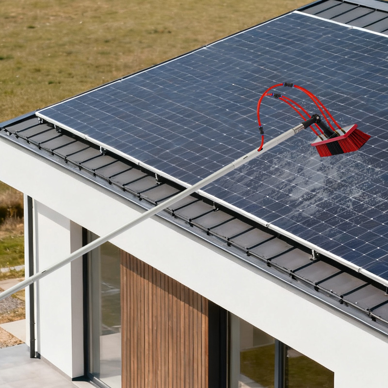 6m Cleaning Water-Fed Rod Kit Solar Panel Cleaner for Outdoor Windows