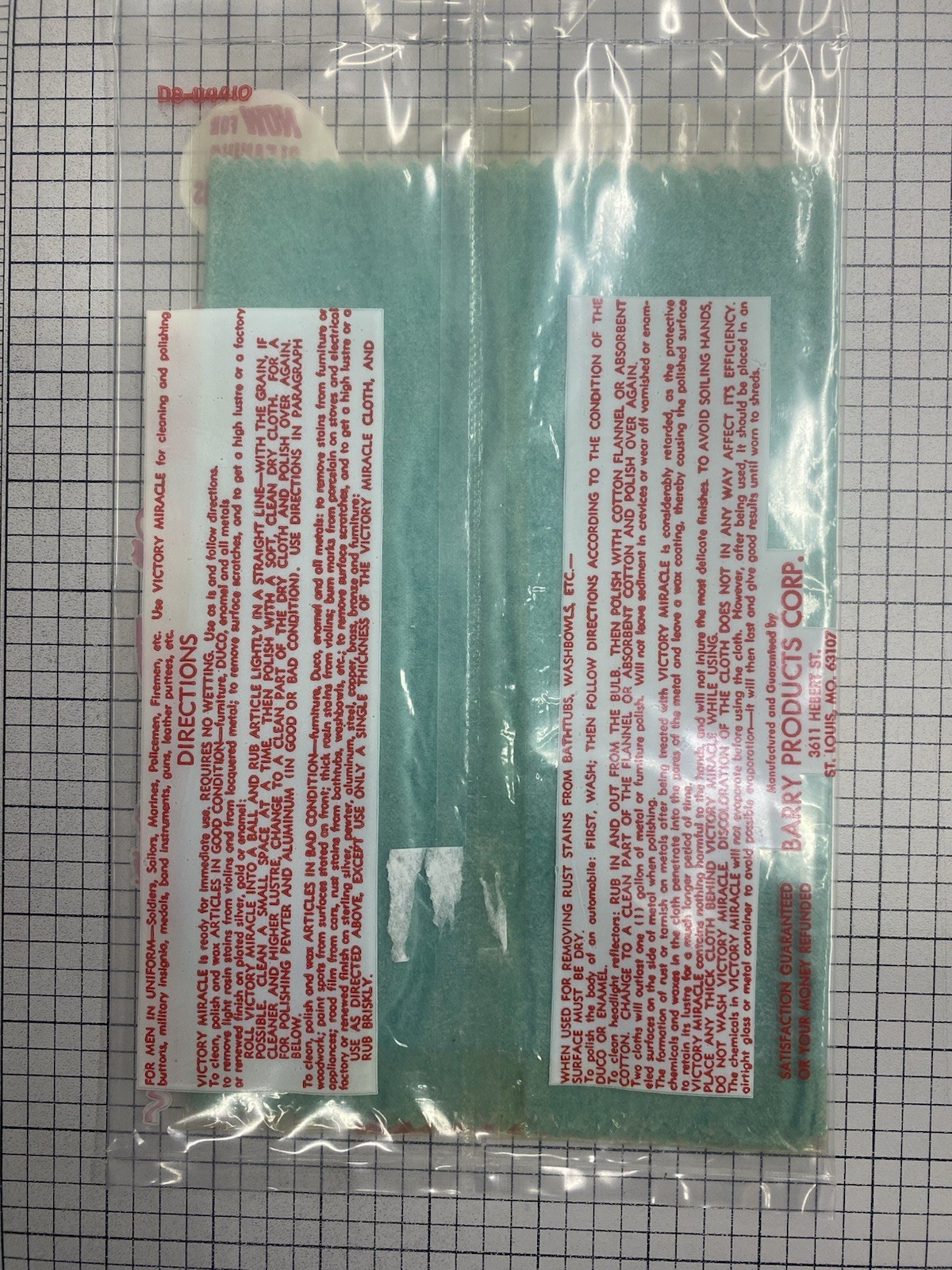 Victory Miracle Magic All Purpose Polishing Cloth Vtg NOS Cleans Polishes Waxes
