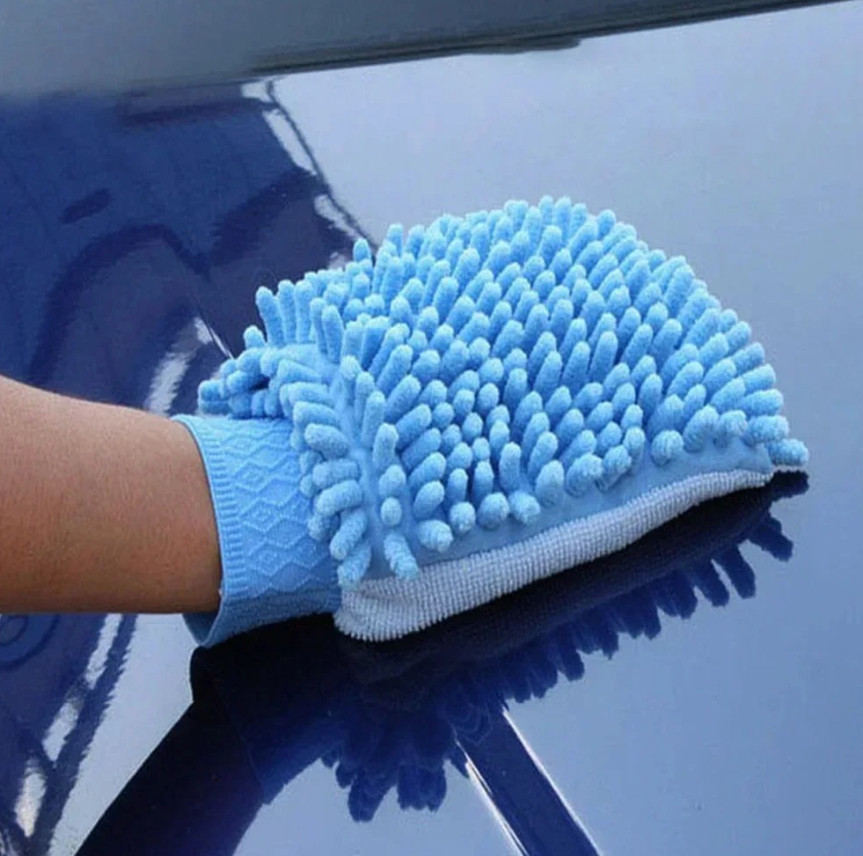 3pcs Car Wash Gloves Chenille Fleece Cleaning Mitts Scratch-Free Auto Care – NEW