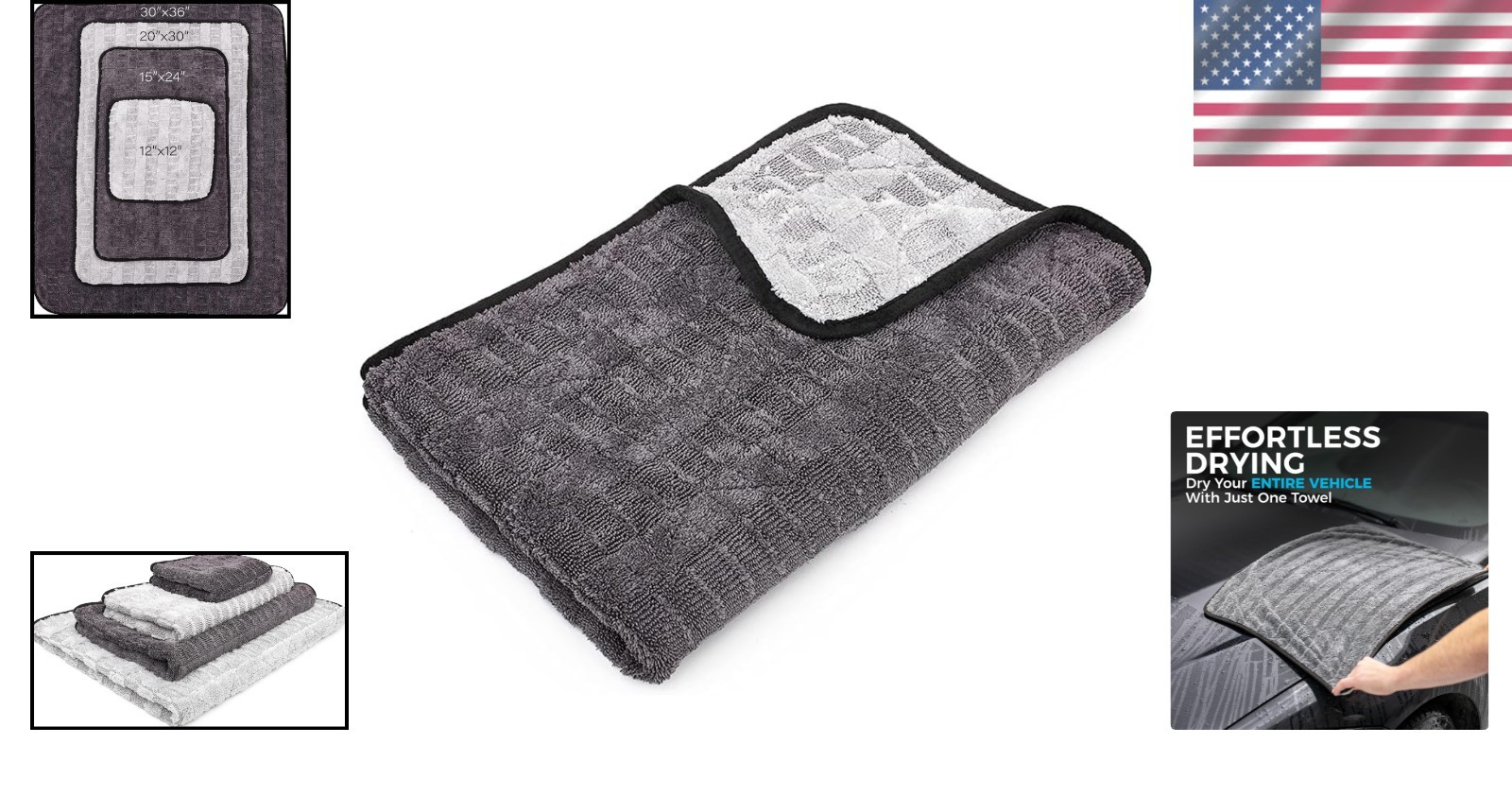 Gauntlet Car Drying Towel, Maximum Absorbency, 20×30 Inches