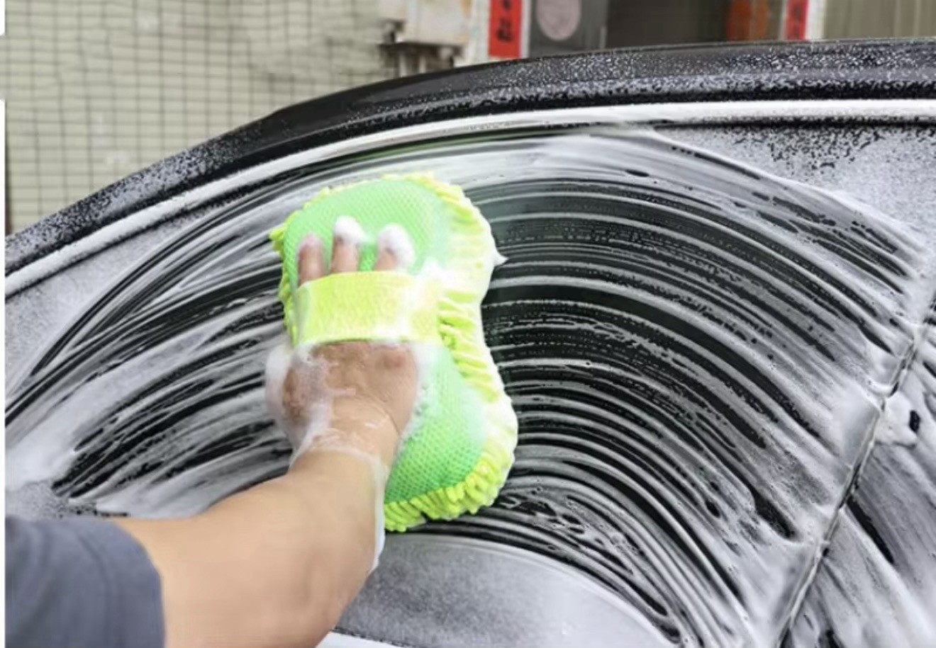 Microfiber Car Washer Sponge Cleaning Car Care Detailing Brushes Washing Towel a